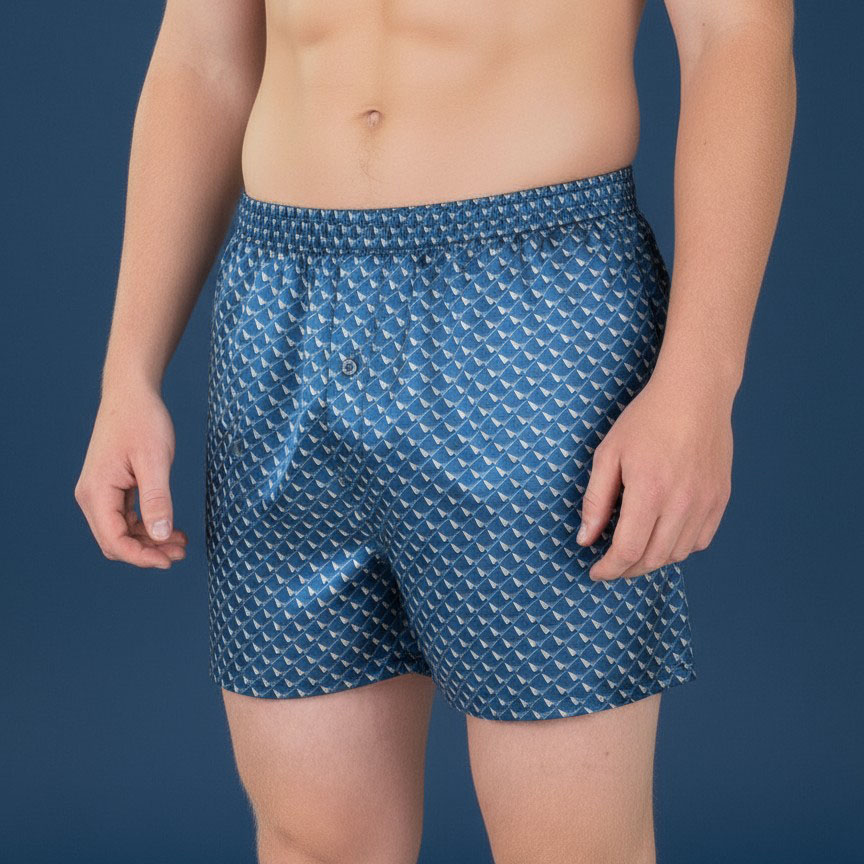Hedvábné trenýrky SCHERO Light Blue